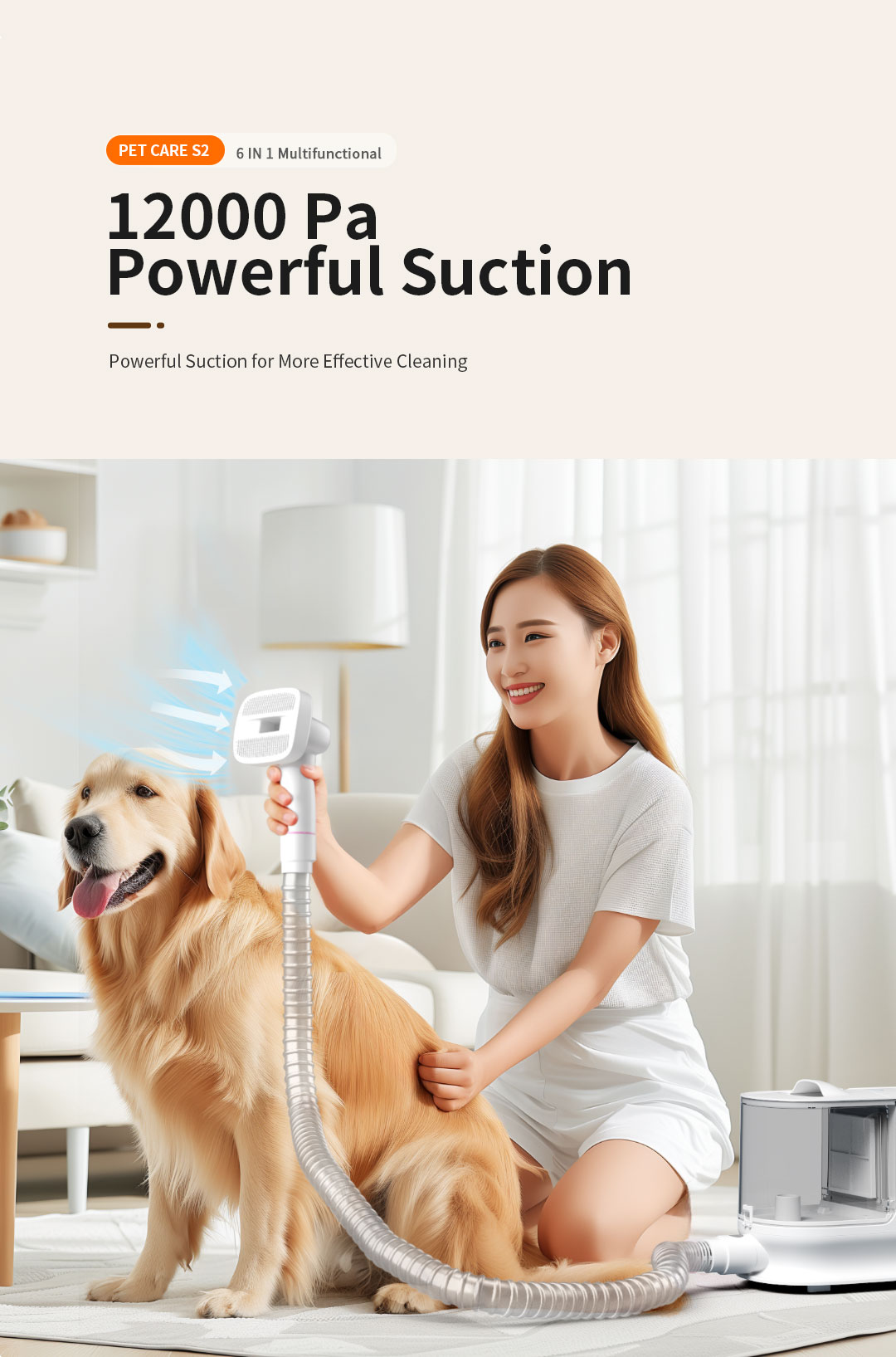 2.5L Cordless Pet Hair Vacuum Cleaner - Rechargeable Dog Cat 2 in 1 Hair Remover for Dogs for Wholesale & OEM Programs detail