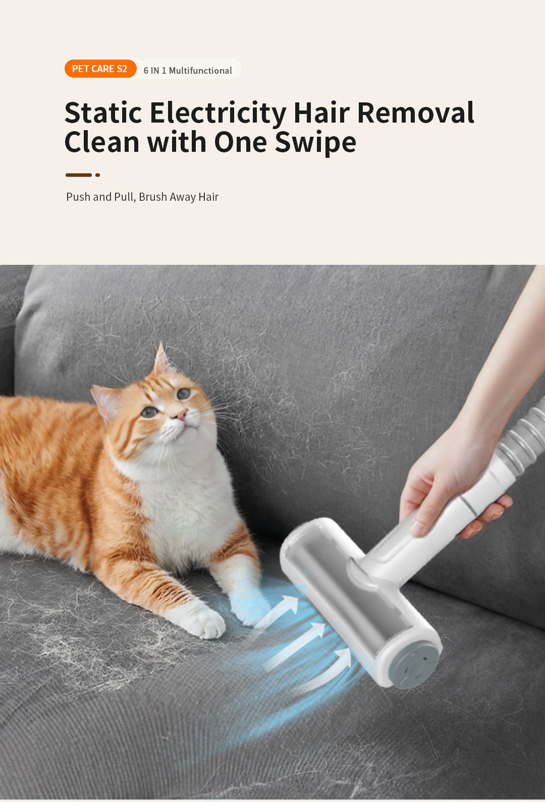 2.5L Cordless Pet Hair Vacuum Cleaner - Rechargeable Dog Cat 2 in 1 Hair Remover for Dogs for Wholesale & OEM Programs detail