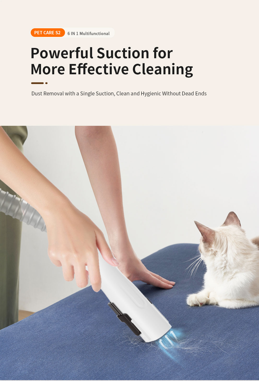 2.5L Cordless Pet Hair Vacuum Cleaner - Rechargeable Dog Cat 2 in 1 Hair Remover for Dogs for Wholesale & OEM Programs detail