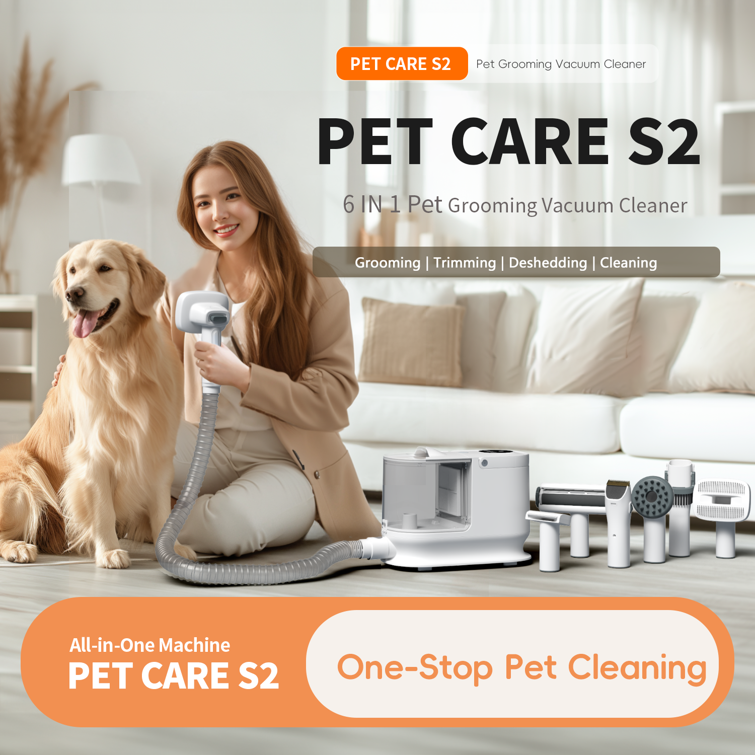 2.5L Cordless Pet Hair Vacuum Cleaner - Rechargeable Dog Cat 2 in 1 Hair Remover for Dogs for Wholesale & OEM Programs view 6