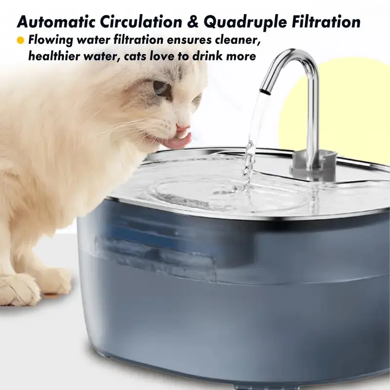 3.2L Eco-Friendly Anti-Splash Automatic Bowl Feeder Durable Stainless Steel PP Modern for Wholesale & OEM Programs detail