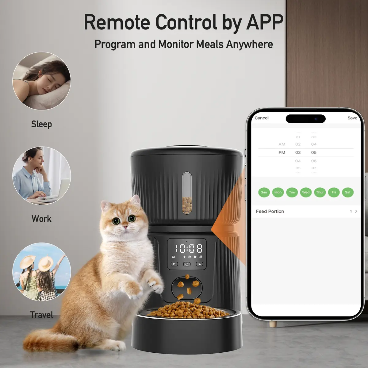 Best Quality 3L WIFI Pet Smart Feeder Automatic Food Dispenser Eco-Friendly Modern for Small Animals for Wholesale & OEM Programs detail