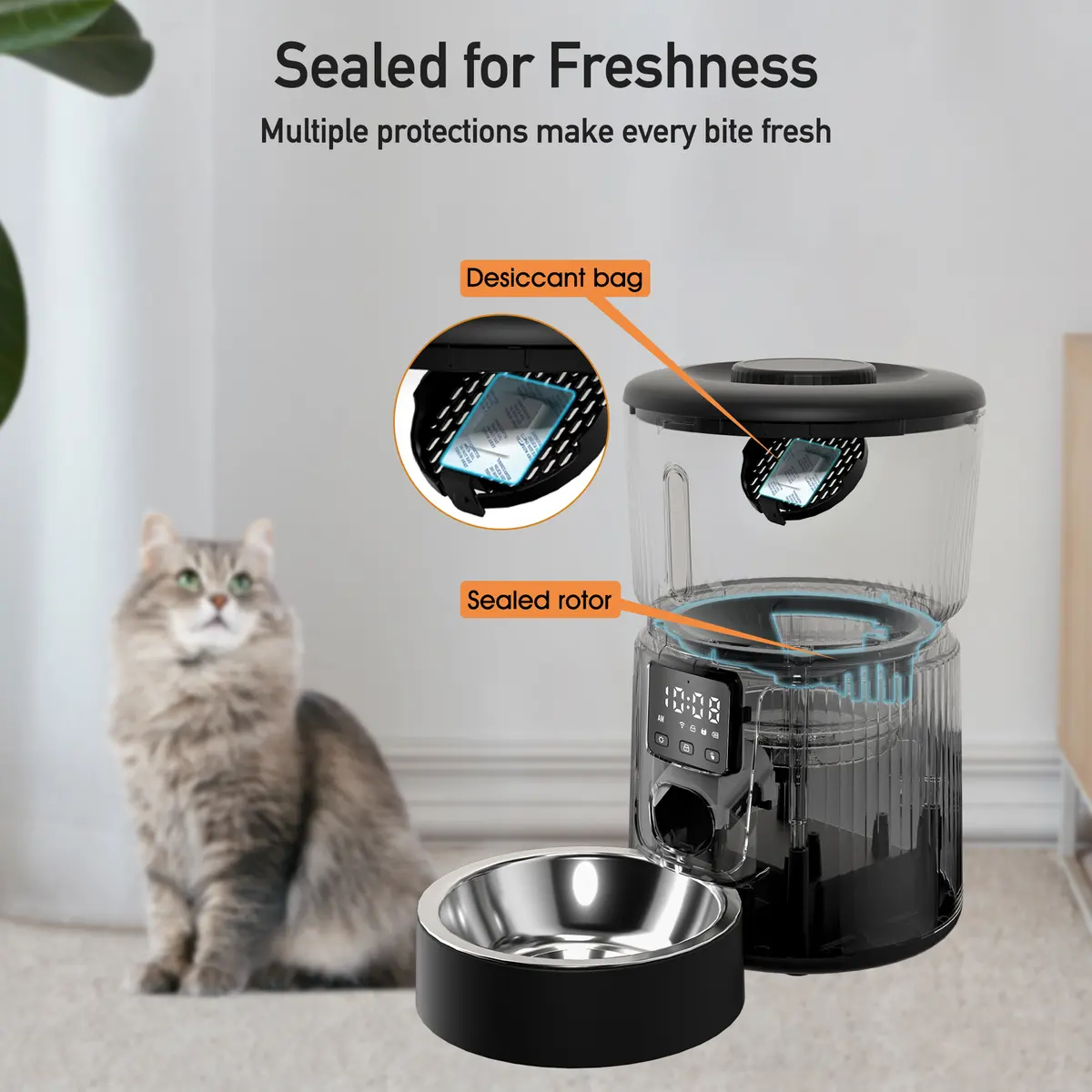Best Quality 3L WIFI Pet Smart Feeder Automatic Food Dispenser Eco-Friendly Modern for Small Animals for Wholesale & OEM Programs detail