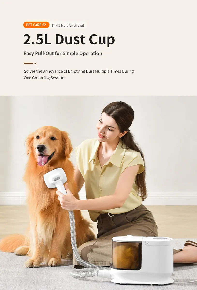 2.5L Cordless Pet Hair Vacuum Cleaner - Rechargeable Dog Cat 2 in 1 Hair Remover for Dogs for Wholesale & OEM Programs detail