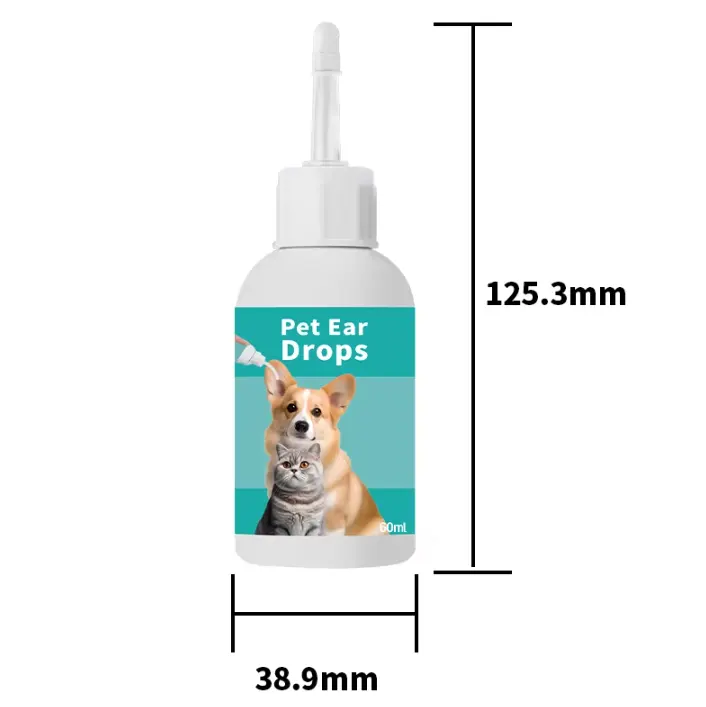 Factory Natural Mild Formula 60ml Pet Ear Cleaning Solution Gentle Healthy Care for Dogs for Wholesale & OEM Programs detail