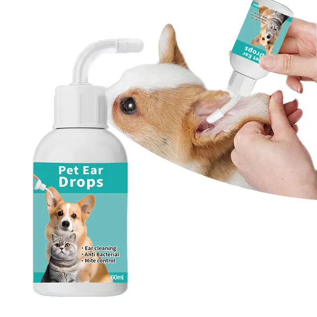 Factory Natural Mild Formula 60ml Pet Ear Cleaning Solution Gentle Healthy Care for Dogs for Wholesale & OEM Programs