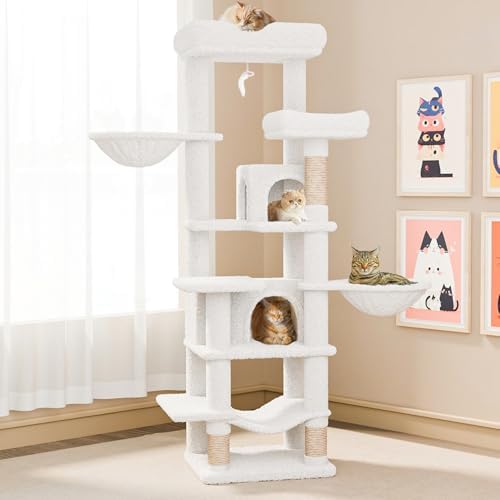 68 Inches Large Tall Cat Tree Tower Multi-Level Design Indoor Cat Condo Removable Pad for Wholesale & OEM Programs detail