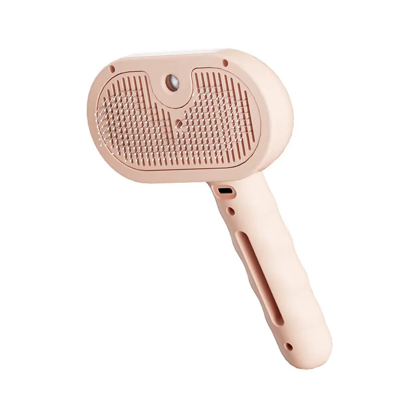 ABS Pet Spray Comb One-Button Spray Cat Grooming Massage Hair Cleaning Tool Wave Handle Spray Comb for Wholesale & OEM Programs detail