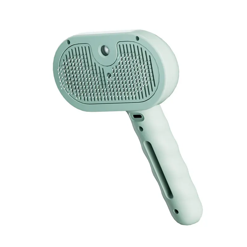 ABS Pet Spray Comb One-Button Spray Cat Grooming Massage Hair Cleaning Tool Wave Handle Spray Comb for Wholesale & OEM Programs detail