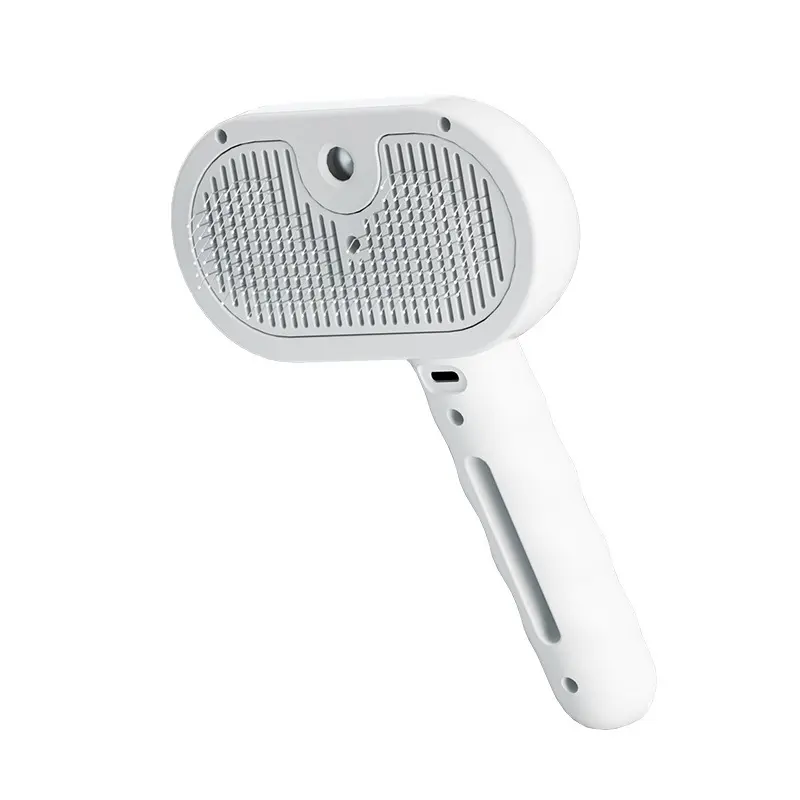 ABS Pet Spray Comb One-Button Spray Cat Grooming Massage Hair Cleaning Tool Wave Handle Spray Comb for Wholesale & OEM Programs detail