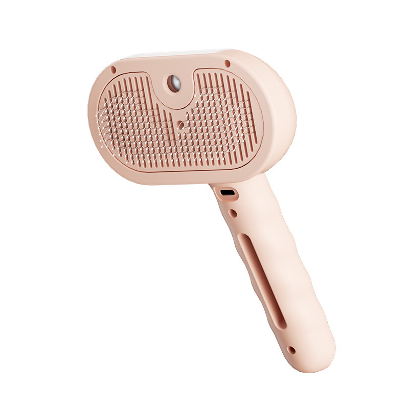 ABS Pet Spray Comb One-Button Spray Cat Grooming Massage Hair Cleaning Tool Wave Handle Spray Comb for Wholesale & OEM Programs detail