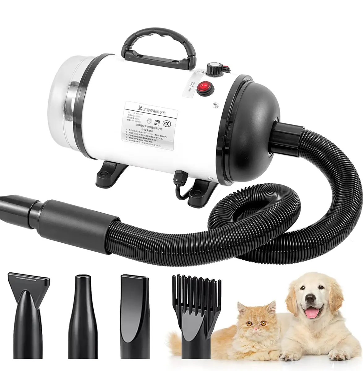 Pet Dryer Machine Adjustable Speed Low Noise Dog Hair Dryer Grooming Vacuum Dryer for Small Animals for Wholesale & OEM Programs detail