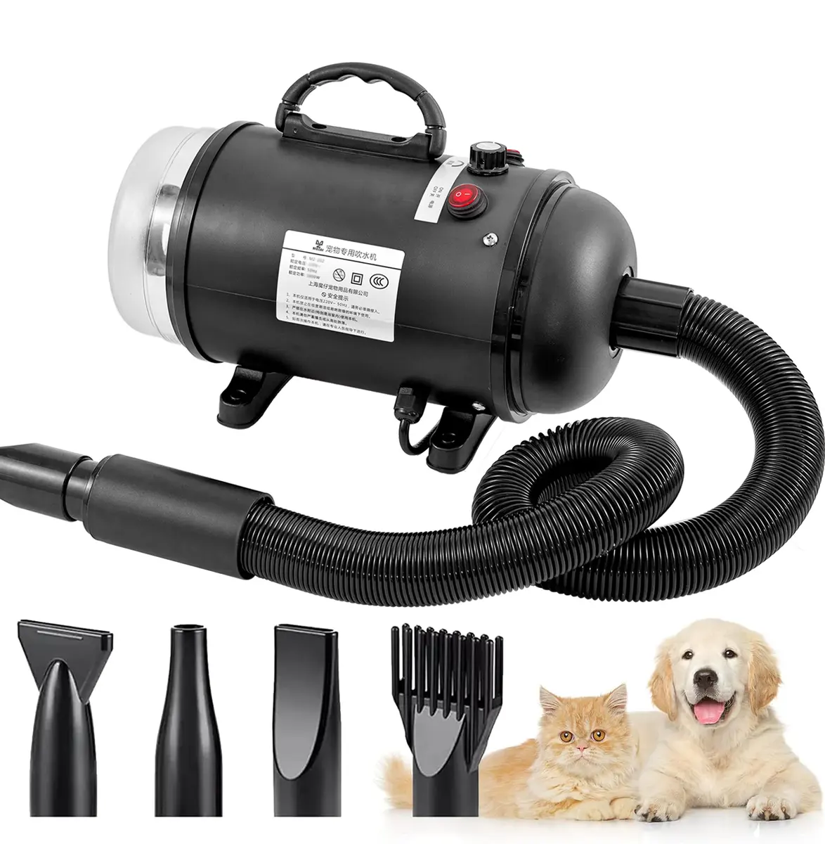 Pet Dryer Machine Adjustable Speed Low Noise Dog Hair Dryer Grooming Vacuum Dryer for Small Animals for Wholesale & OEM Programs detail