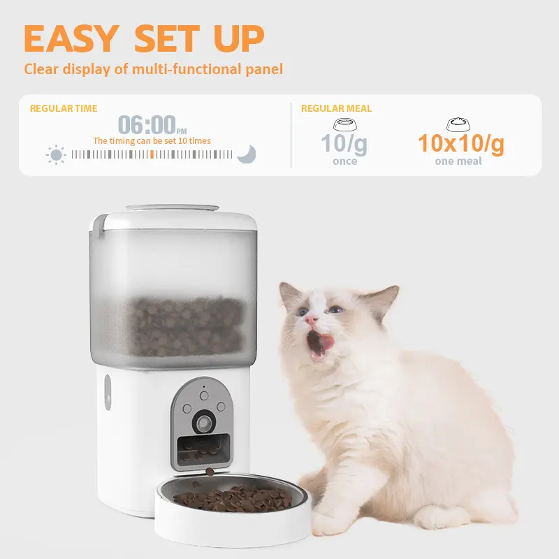 Smart Pet Feeder Dispenser APP Controlled Automatic Dog Bowl PC-F8 for Dogs for Wholesale & OEM Programs detail
