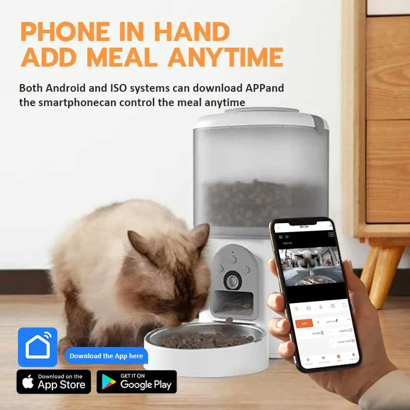 Smart Pet Feeder Dispenser APP Controlled Automatic Dog Bowl PC-F8 for Dogs for Wholesale & OEM Programs detail