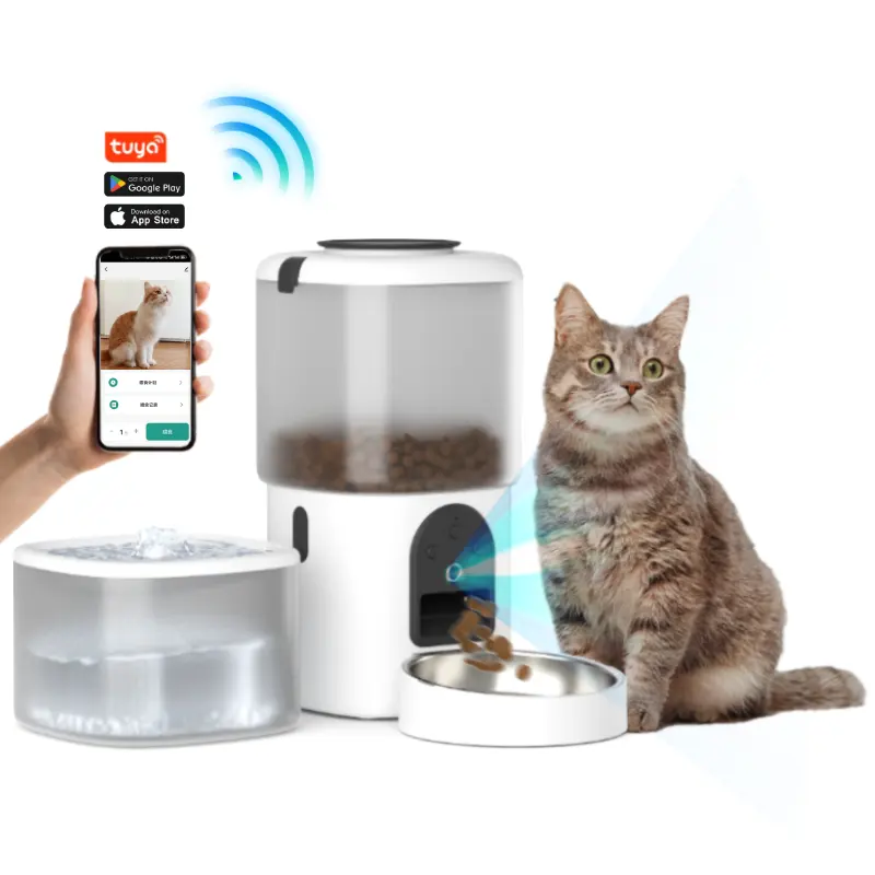 Smart Pet Feeder Dispenser APP Controlled Automatic Dog Bowl PC-F8 for Dogs for Wholesale & OEM Programs detail