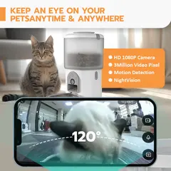 Smart Pet Feeder Dispenser APP Controlled Automatic Dog Bowl PC-F8 for Dogs for Wholesale & OEM Programs view 4