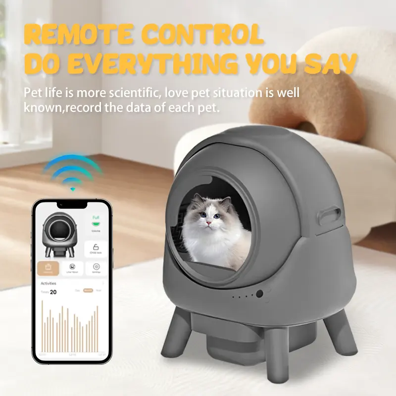 Automatic Cat Litter Box Generation 50L Safety Anti-Pinch Smart Cat Toilet SCLB-01 for Cats for Wholesale & OEM Programs detail