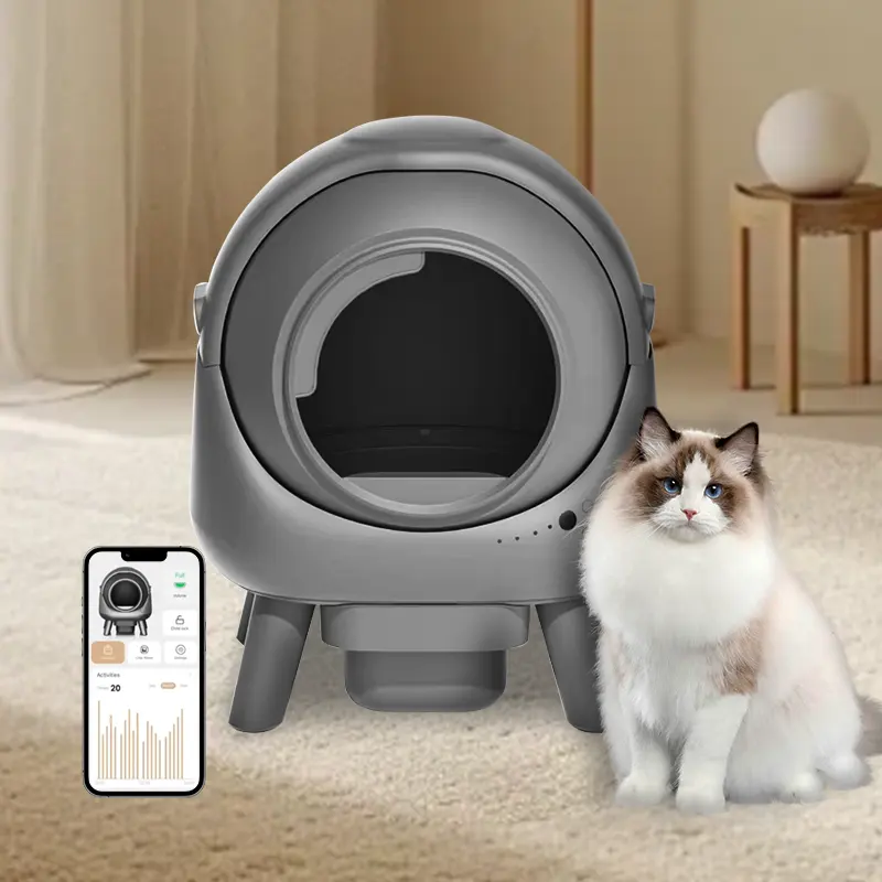 Automatic Cat Litter Box Generation 50L Safety Anti-Pinch Smart Cat Toilet SCLB-01 for Cats for Wholesale & OEM Programs