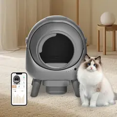 Automatic Cat Litter Box Generation 50L Safety Anti-Pinch Smart Cat Toilet SCLB-01 for Cats for Wholesale & OEM Programs view 1