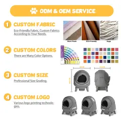 Automatic Cat Litter Box Generation 50L Safety Anti-Pinch Smart Cat Toilet SCLB-01 for Cats for Wholesale & OEM Programs view 6