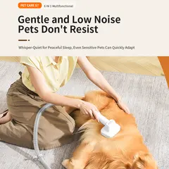 Automatic Charge Pet Hair Clipper Suction Vacuum Low Noise Cat Dog Shedding Grooming for Wholesale & OEM Programs view 6