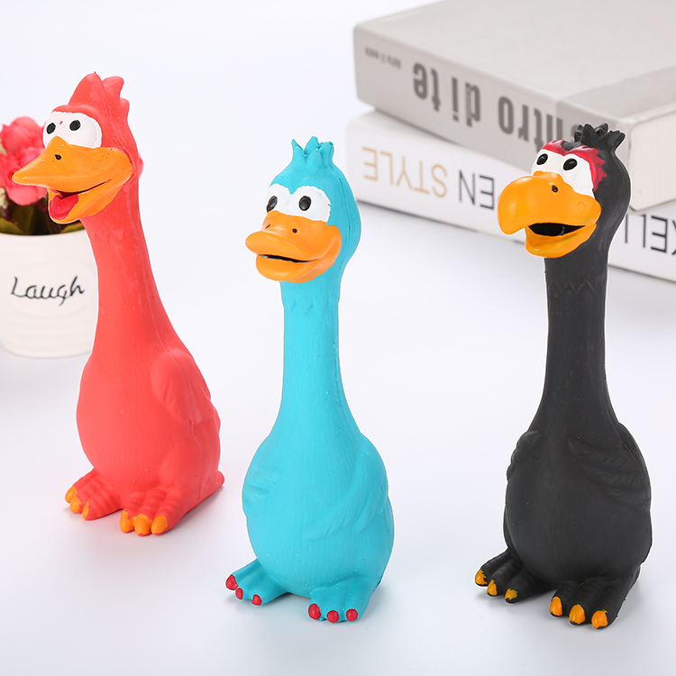 Cartoon Latex Screaming Chicken Squeaky Chew Toys for Dogs-Best Pet Play Toy for Wholesale & OEM Programs detail