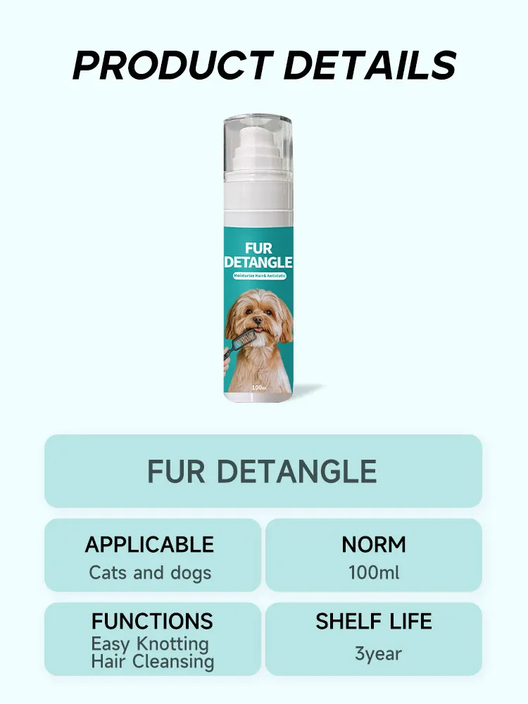New Cat Dog Hair Detangling Grooming Shampoo Acrylic Material Zhejiang Origin Hair for cat,dog for Wholesale & OEM Programs detail