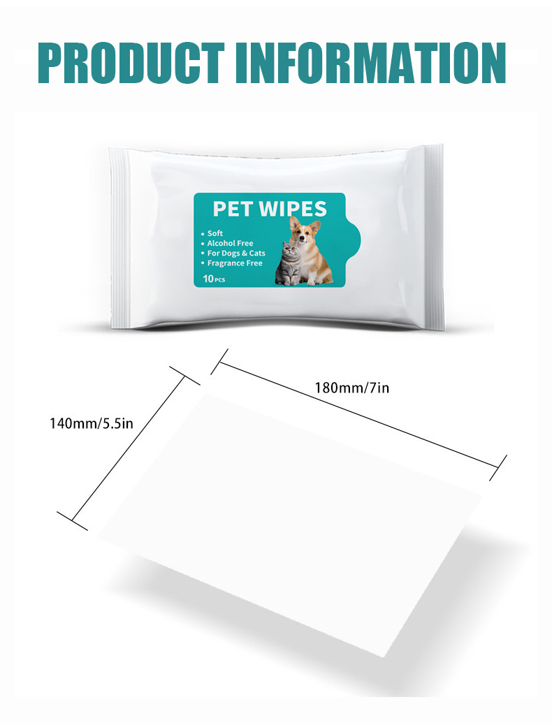 China Spunlace Material Pet Wipes Automatic Pet Feeder for pet hygiene for Wholesale & OEM Programs detail