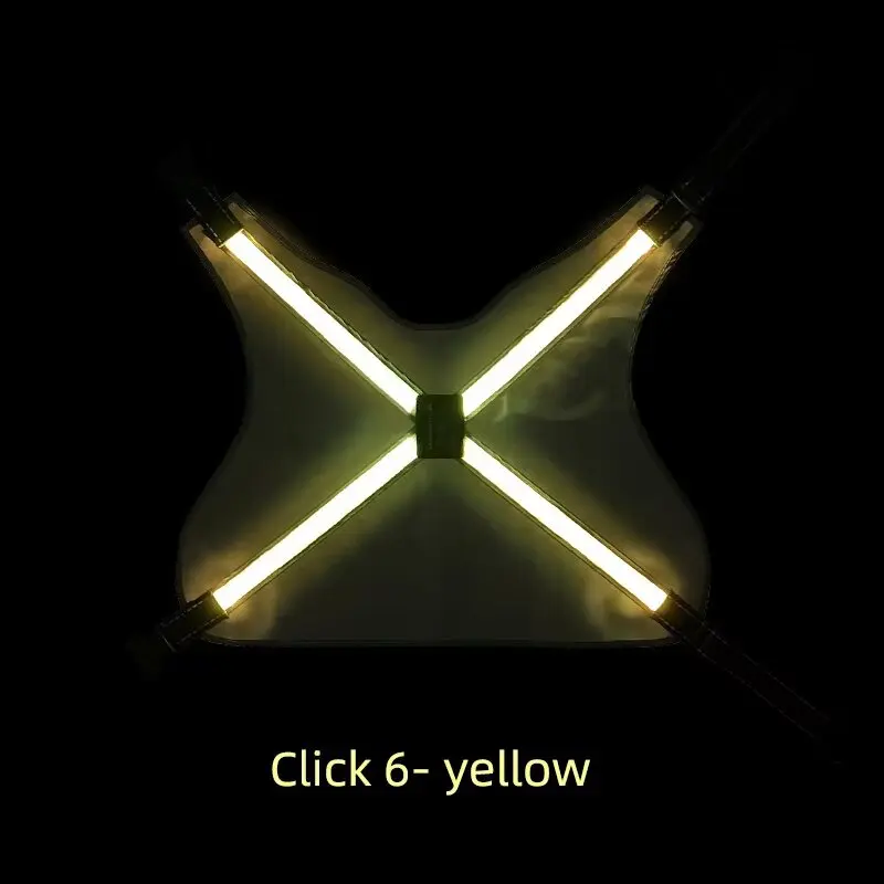 Factory Modern Striped Spring Polyester Reflective LED Dog Harness 8-color LEDs for Dogs for Wholesale & OEM Programs detail