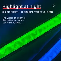 Factory Modern Striped Spring Polyester Reflective LED Dog Harness 8-color LEDs for Dogs for Wholesale & OEM Programs view 5