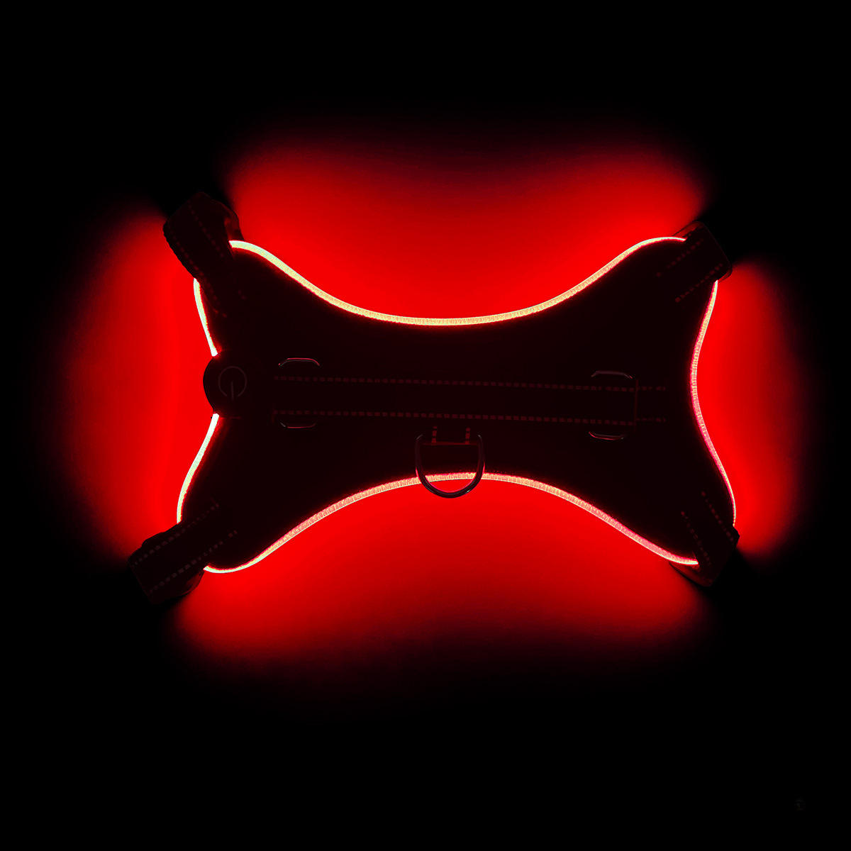 Custom Large RGB LED Light Reflective Dog Harness Rechargeable Oxford Vest Winter for Dogs for Wholesale & OEM Programs detail