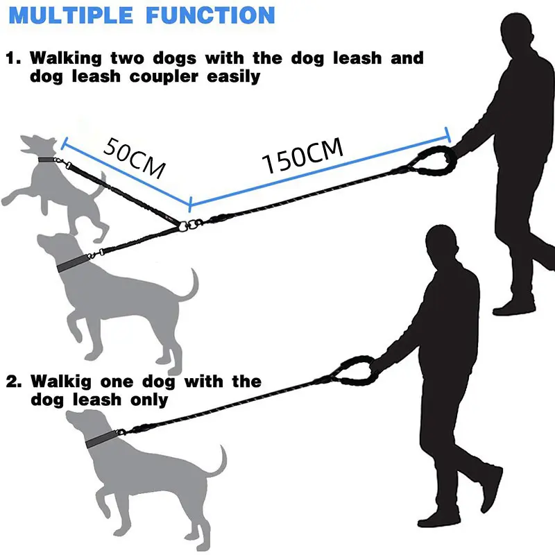 Dog Classic Print Dual-use Leash Medium/Large Size Husky Golden Retriever for Wholesale & OEM Programs detail