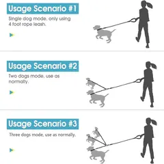 Dog Classic Print Dual-use Leash Medium/Large Size Husky Golden Retriever for Wholesale & OEM Programs view 4