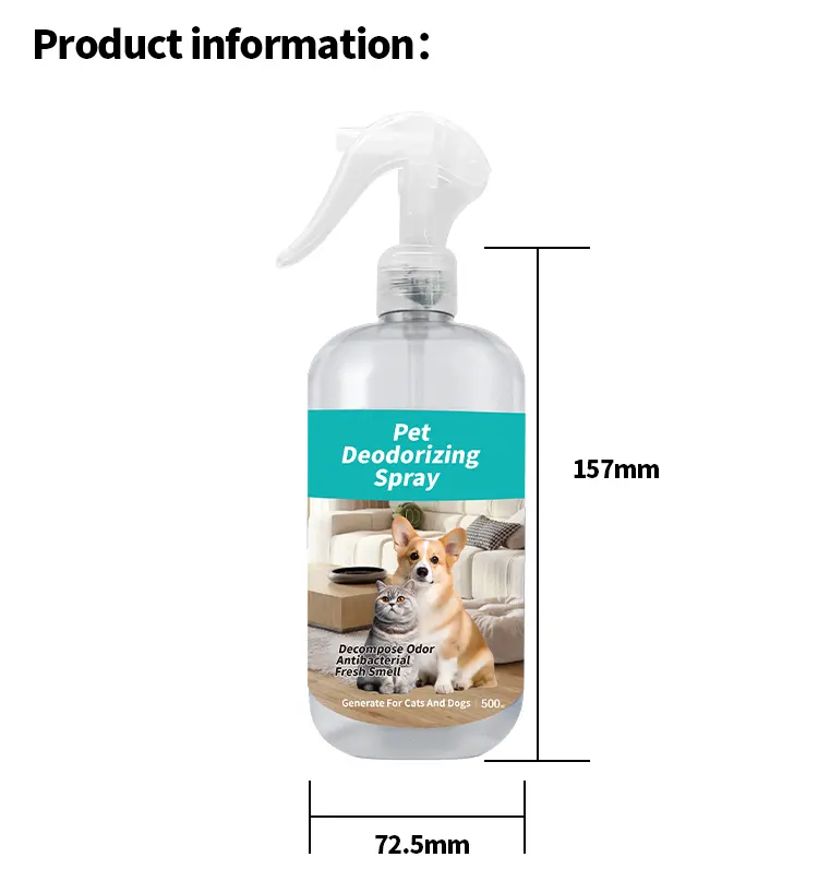 Dog Litter Pet Deodorizer Odor Removal Decomposed Type Soft Biological Enzyme 500ml for Dogs for Wholesale & OEM Programs detail