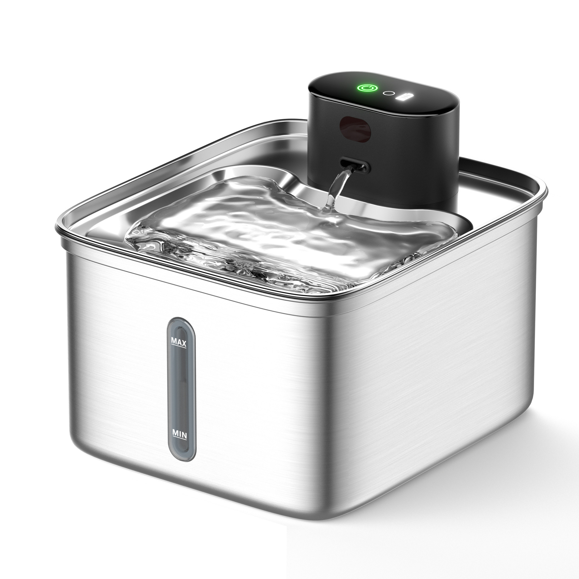 Eco-Friendly Stainless Steel Pet Water Fountain 3.5L Large Capacity Automatic for Small Animals for Wholesale & OEM Programs view 2