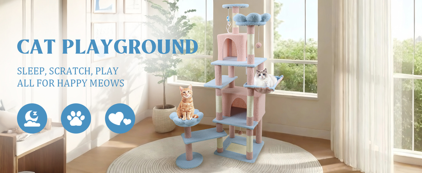 Factory Luxury Wood Fabric Cat Tree Pet Tower JRCT135 for Cats for Wholesale & OEM Programs detail