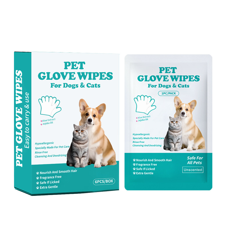 Foreign Trade China Pet Disposable Gloves No Fragrance Supplies Cat Dog Bathing for pet cleaning for Wholesale & OEM Programs detail