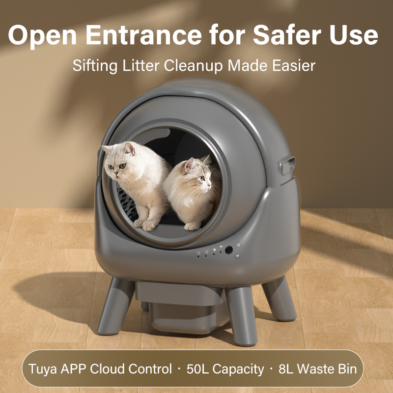 FurryStar Automatic Cat Litter Box 50L Safety Anti-Pinch Smart Self-Cleaning for Cats for Wholesale & OEM Programs view 5