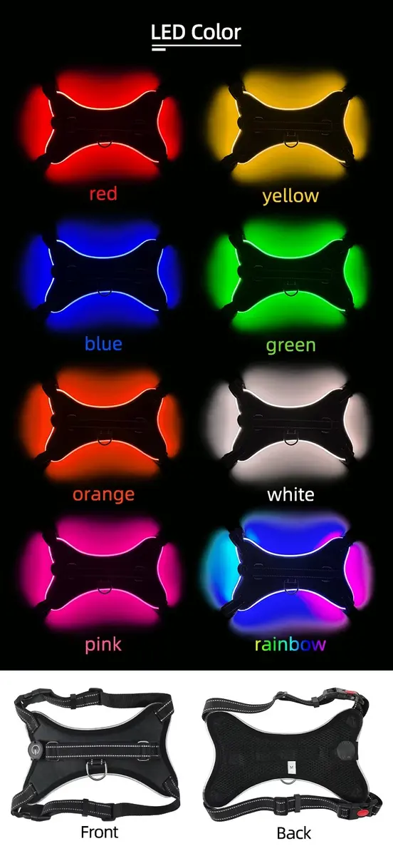 Source Manufacturers LED Optical Fiber Edge Bone Contour Light-emitting Saddle Type for Dogs for Wholesale & OEM Programs detail