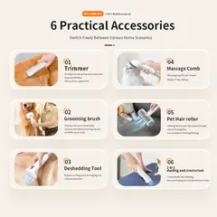 Factory Supplier Cat Dog Grooming Shedding Hair Cut Clipper Trimmer 6 Brushes Tool for Dogs for Wholesale & OEM Programs view 6