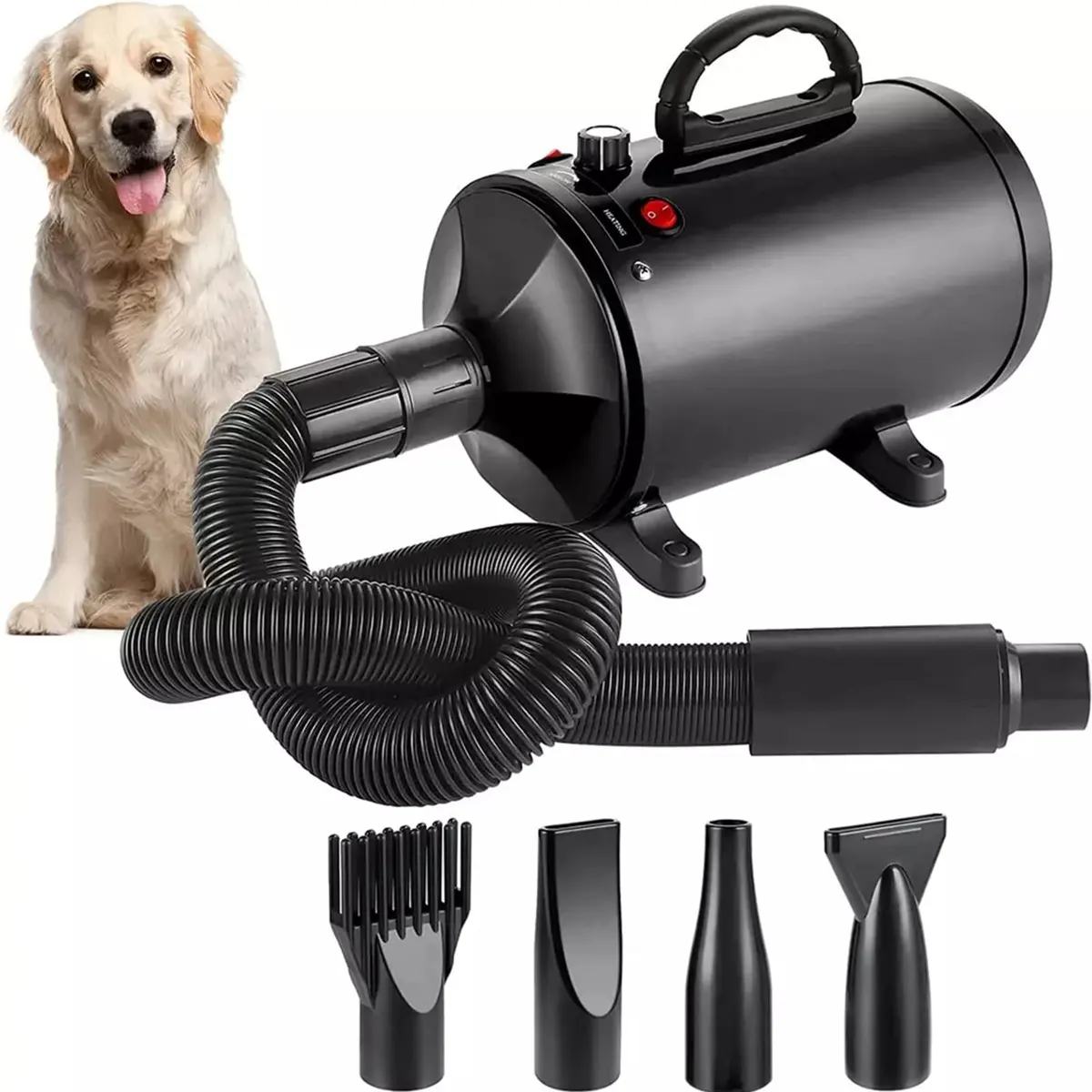 High-Power Stepless Speed Regulation Pet Hair Dryer Plastic Water Blower for Dogs for Wholesale & OEM Programs detail