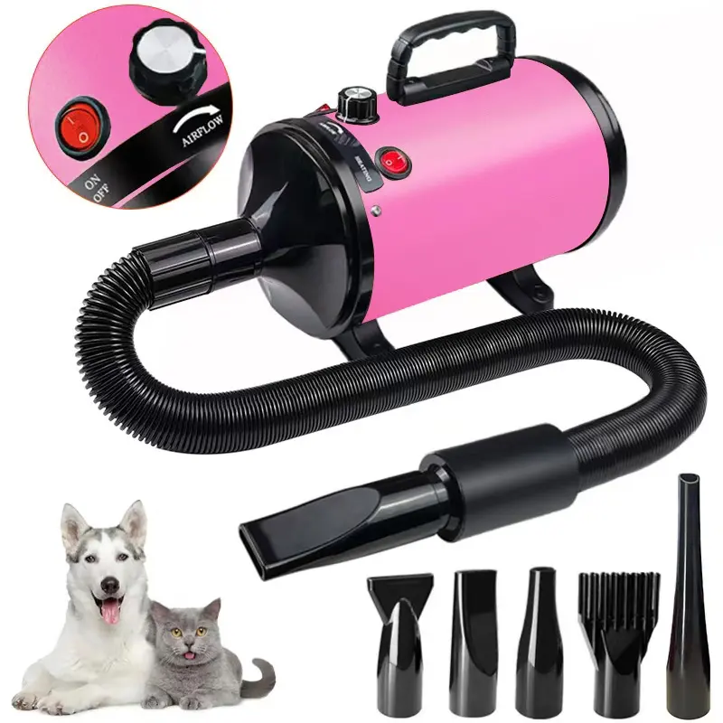 High-Power Stepless Speed Regulation Pet Hair Dryer Plastic Water Blower for Dogs for Wholesale & OEM Programs detail