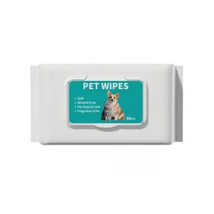 Soft Non-Woven Hypoallergenic Pet Eye Wipes Customized Fragrance YC25022001 for Dogs for Wholesale & OEM Programs view 1