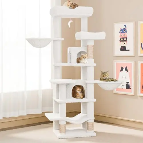 68 Inches Large Tall Cat Tree Tower Multi-Level Design Indoor Cat Condo Removable Pad for Wholesale & OEM Programs detail