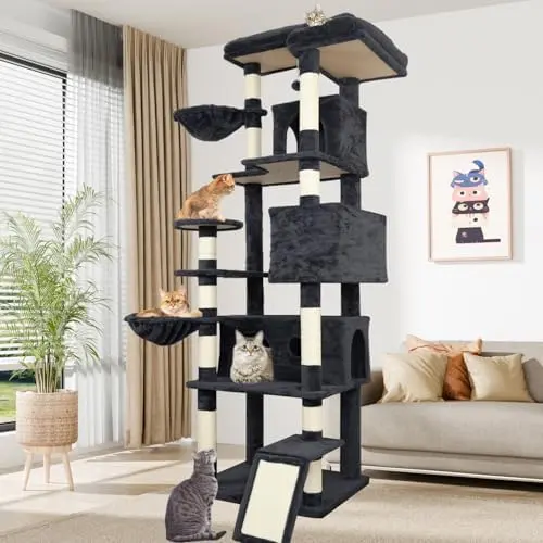 68 Inches Large Tall Cat Tree Tower Multi-Level Design Indoor Cat Condo Removable Pad for Wholesale & OEM Programs detail