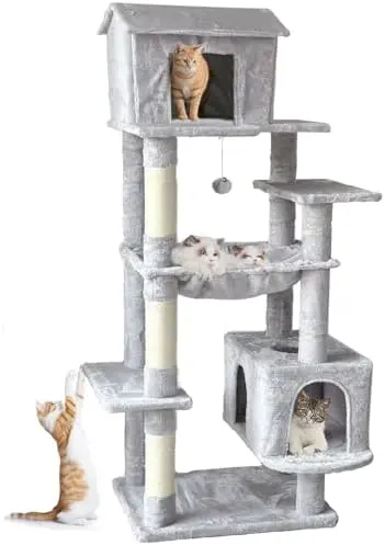 68 Inches Large Tall Cat Tree Tower Multi-Level Design Indoor Cat Condo Removable Pad for Wholesale & OEM Programs detail
