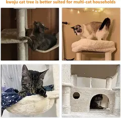68 Inches Large Tall Cat Tree Tower Multi-Level Design Indoor Cat Condo Removable Pad for Wholesale & OEM Programs view 2