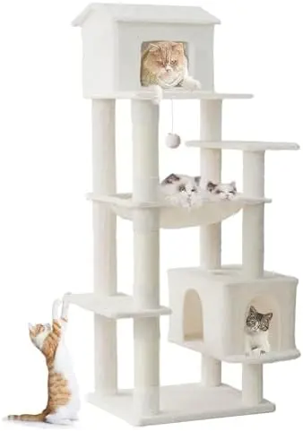 Tall 78.8in Dark Gray Cat Tree Multilevel Cat Tower Large Platform Wide Base Adult for Cats for Wholesale & OEM Programs detail