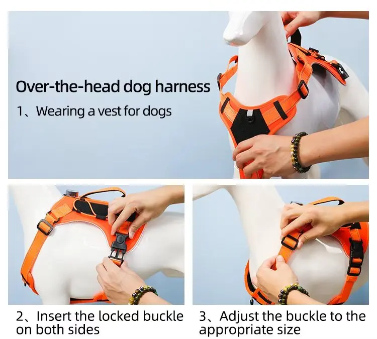 Custom Large Dog Vest Cute Classic Simple Pet Harness GH-104 for Dogs for Wholesale & OEM Programs detail